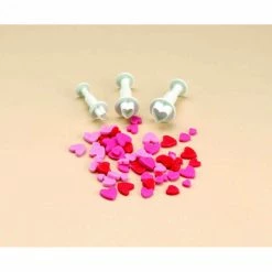 Sortie 💯 3 Emporte-Pièces Coeurs à Poussoir 🛒
