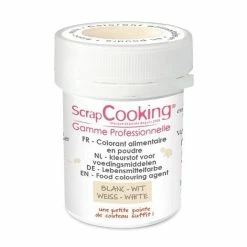 Meilleur prix 🛒 Colorant Alimentaire en Poudre Blanc 5g Scrapcooking 💯
