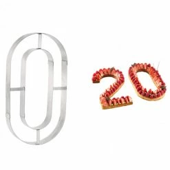 Vente flash 🤩 Grand Emporte Pièce Inox Chiffre 0 32x18 cm 😍