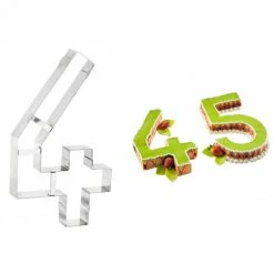 De gros 🎁 Grand Emporte Pièce Inox Chiffre 4 32x18 cm 🎉