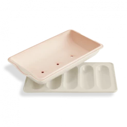 Remise 🧨 Moule à Mini-Baguettes en Céramique 39 cm Lin Emile Henry ✨ -Magasin de vente Emile Henry moule a mini baguettes en ceramique 39 cm lin emile henry 3